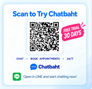 สแกน QR โค้ดเพื่อทดลองใช้ Chatbaht บน LINE